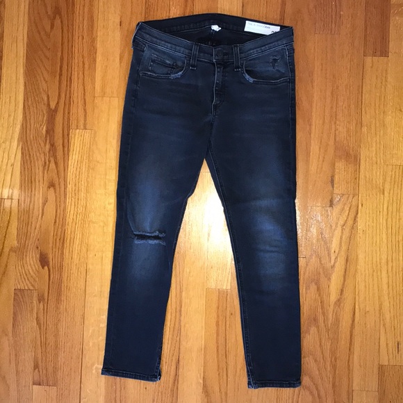 Rag & Bone Distressed ‘Ultra’ Capri Skinny Jeans - Picture 3 of 8